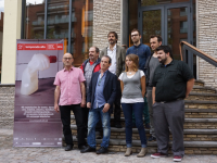 Foto de família de la presentació del IV Torneig de Dramatúrgia Catalana dins el marc del Festival Temporada Alta // Foto: Ventura López