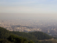 Vista de Barcelona amb contaminació // Imatge del web de la Generalitat de Catalunya