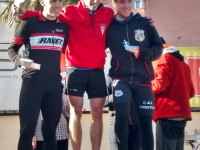 Jan Margarit a dalt del podi en la VI Duatló de Muntanya d'Òdena // Imatge cedida pel CN Terrassa