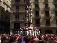 La primera torre de 8 amb folre del 2015 dels Minyons // Imatge cedida pels Minyons de Terrassa