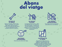 L'SCT també posa a disposició dels usuaris una sèrie de consells per a mantenir la seguretat viària // Imatge del web de la Generalitat