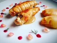 Picantones rellenos de foie setas // Imatge Menjar a Cala Blanca