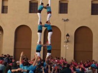 Torre de set dels Castellers // Imatge cedida pels Castellers de Terrassa